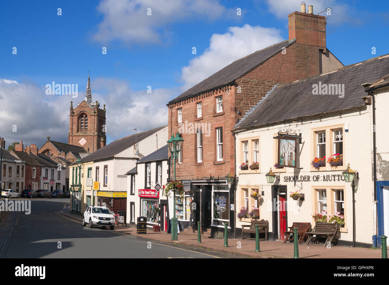 Front Street, Brampton town centre, Cumbria, England, UK Stock Photo