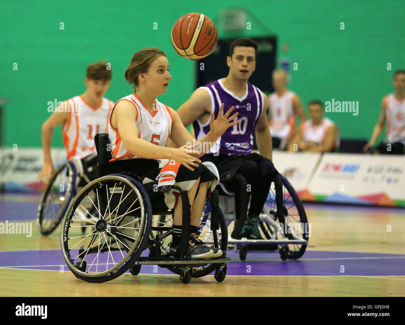 Action between England South (purple) and England Central in the