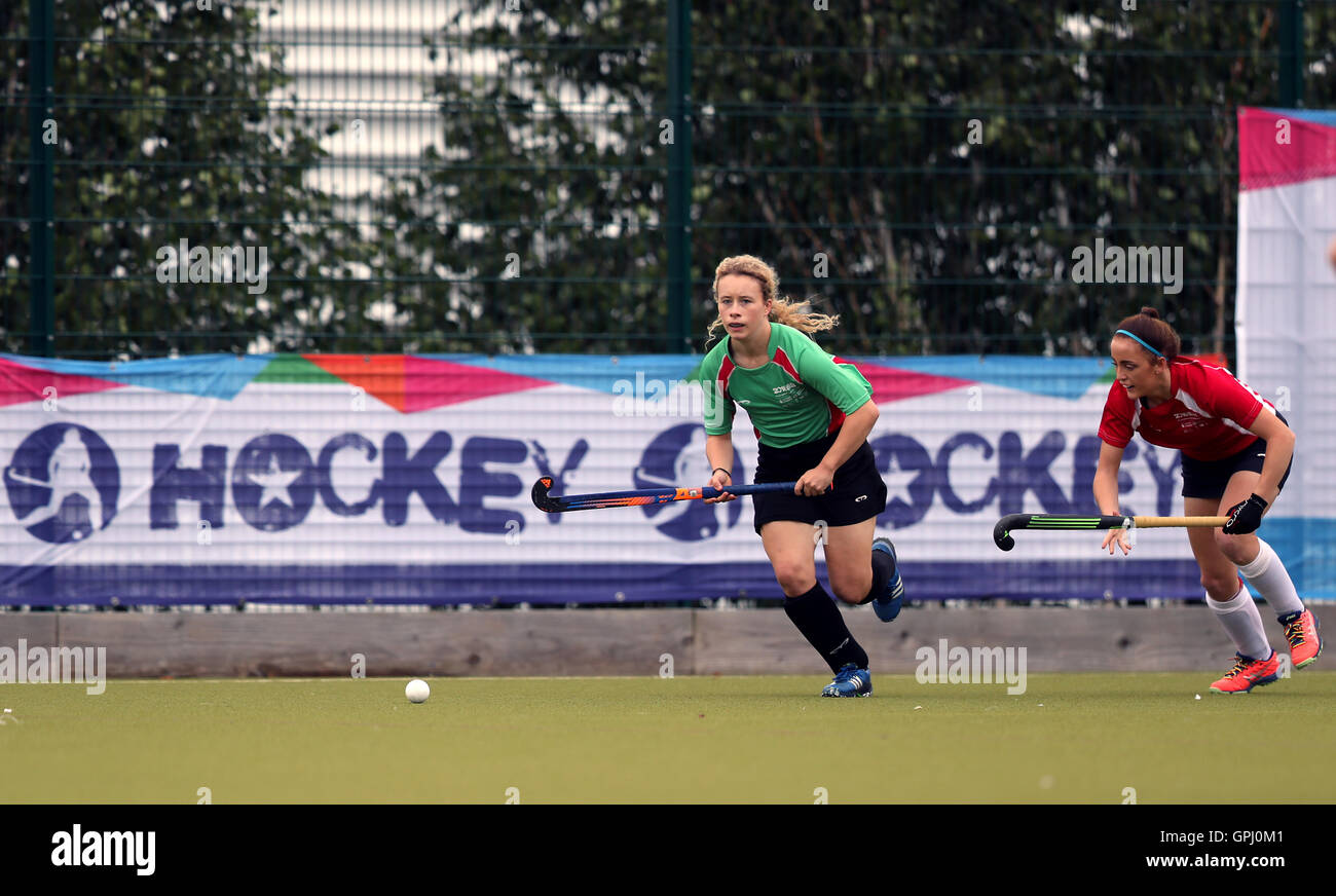 Ulster's Jenny Morrow during the 3rd/4th place Girls Hockey Play Off match on day four of the 2016 School Games at Loughborough University. PRESS ASSOCIATION Photo. Picture date: Sunday September 4, 2016. Stock Photo
