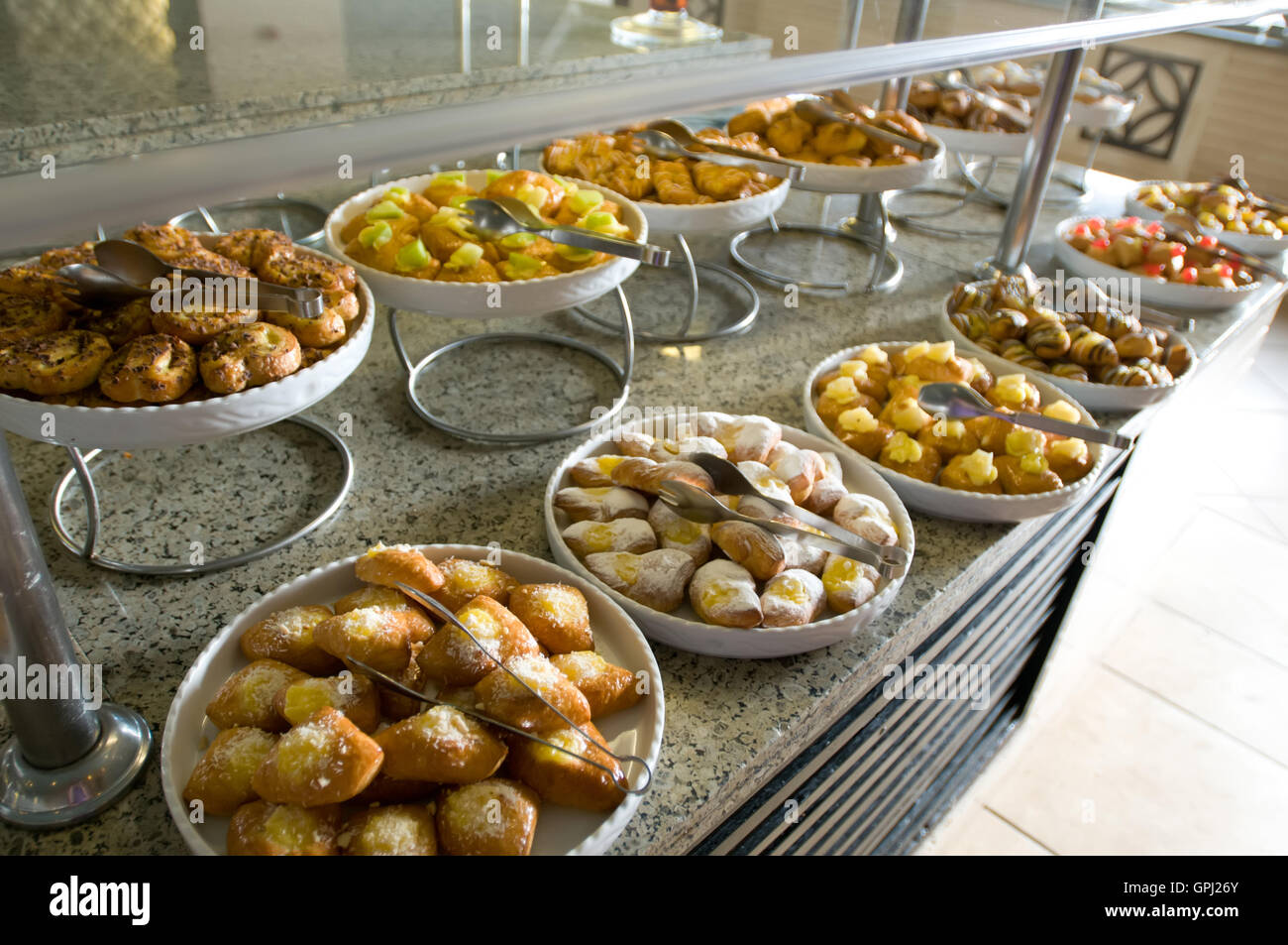 Bakery and sweets in a hotel Stock Photo Alamy
