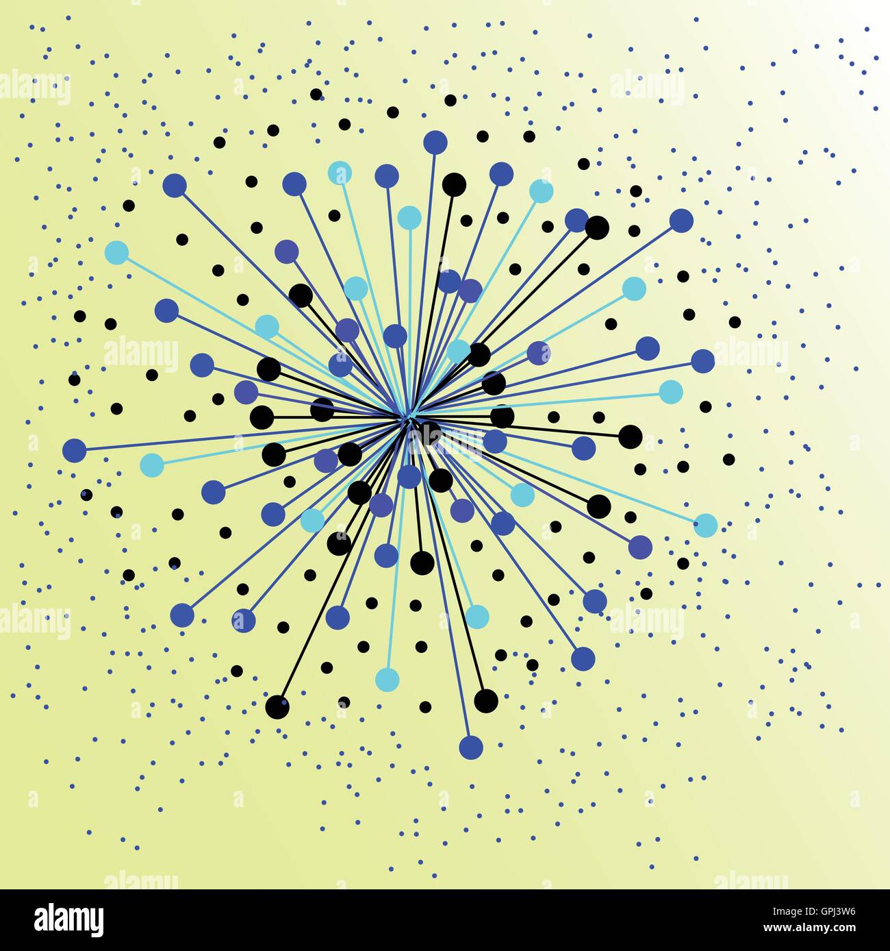 An abstract firework explosion against bright background Stock Vector ...