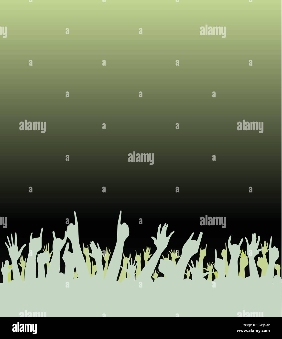 Crowd arms air Stock Vector Images - Alamy