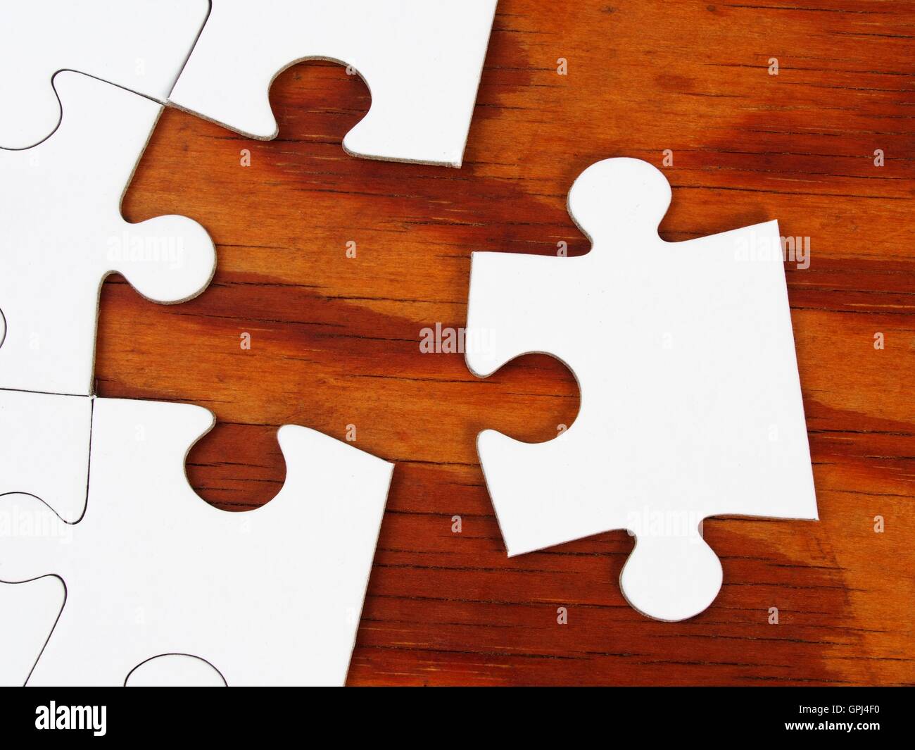 Blank jigsaw puzzle Stock Photo - Alamy