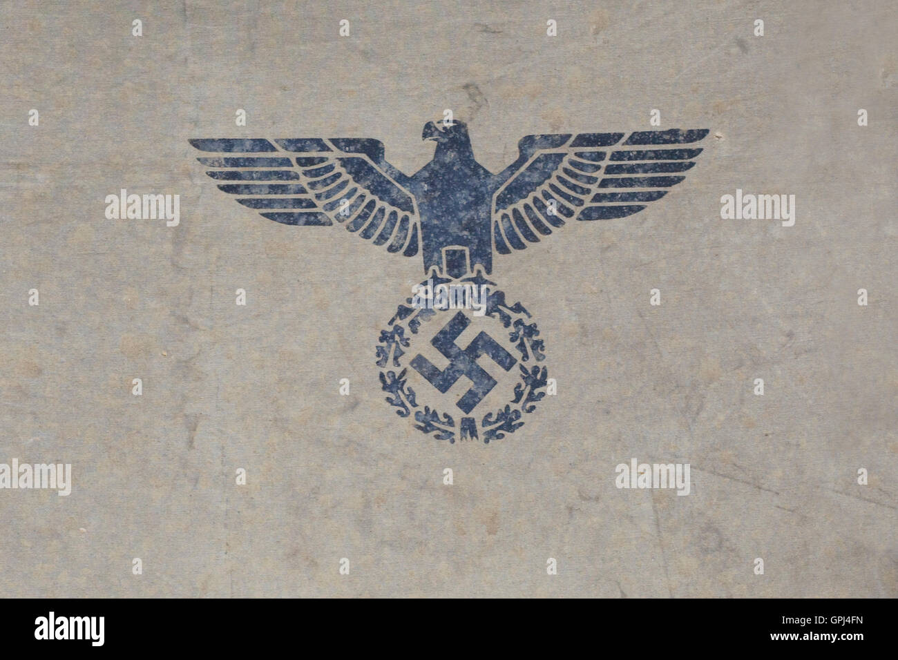 Reichsadler of Nazi Germany, the 'Imperial Eagle' on a german tent Stock Photo
