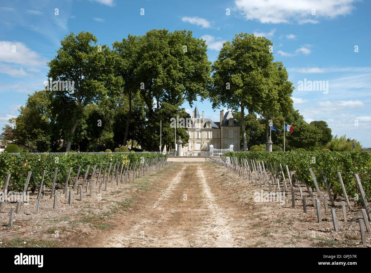 Pauillac Bordeaux France - The historic Chateau Pichon Longueville Comtesse De Lalande situated along the wine route of Pauillac Stock Photo