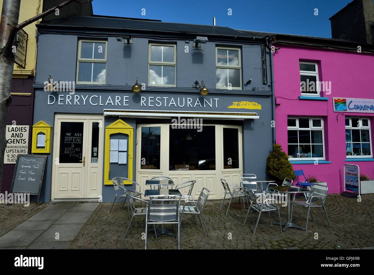 Clifden today is a vibrant and cosmopolitan town on the very edge of Europe. It has a population of 2,609. Stock Photo