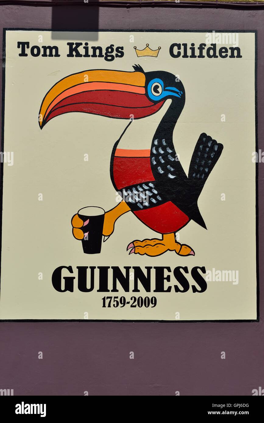 Old Beer Sign Ireland Stock Photo