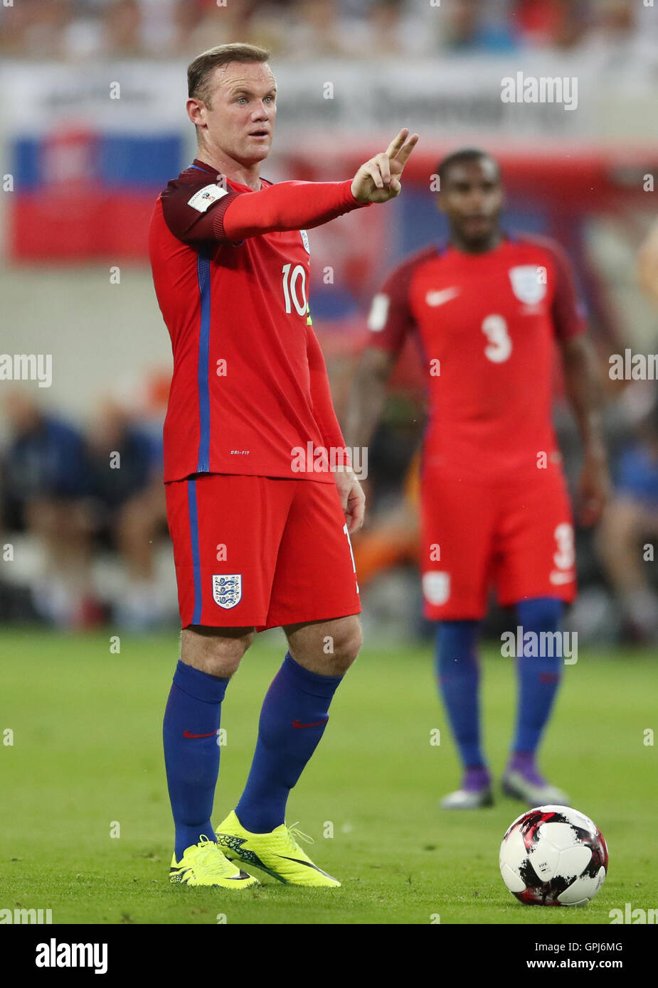 England's Wayne Rooney during the 2018 FIFA World Cup Qualifying match at the City Arena, Trnava. Stock Photo