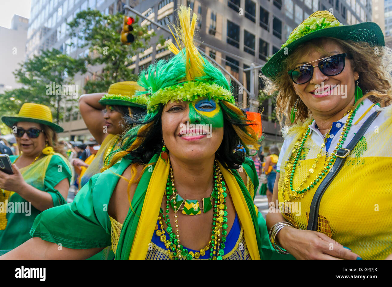 New York, United States. 04th Sep, 2016. Brazilian Day in NYC is one of the largest ethnic celebrations in The Big Apple, and a unique opportunity to embrace the Brazilian culture. This sensational celebration is one of the largest public events in New York City's official summer calendar. Credit:  Erik McGregor/Pacific Press/Alamy Live News Stock Photo