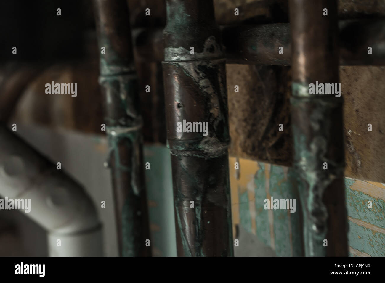 Copper pipes plumber hi-res stock photography and images - Alamy