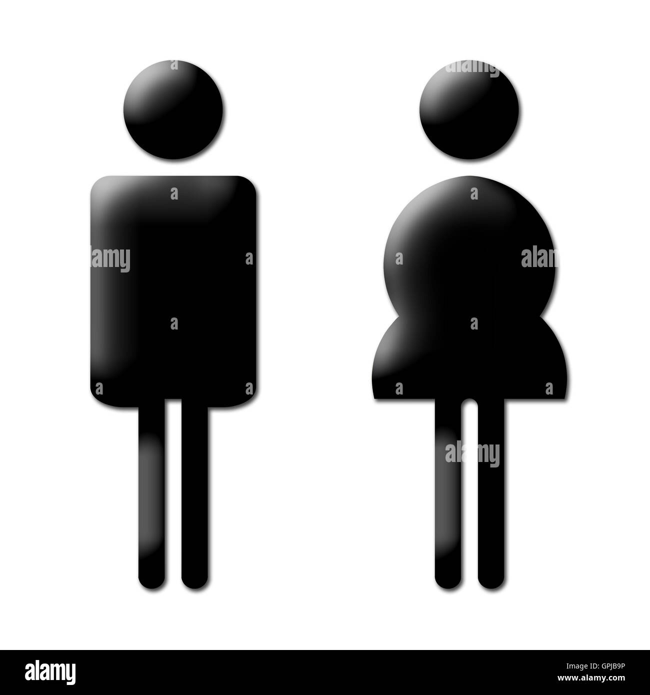 3d Male And Female Sign Stock Photo - Alamy