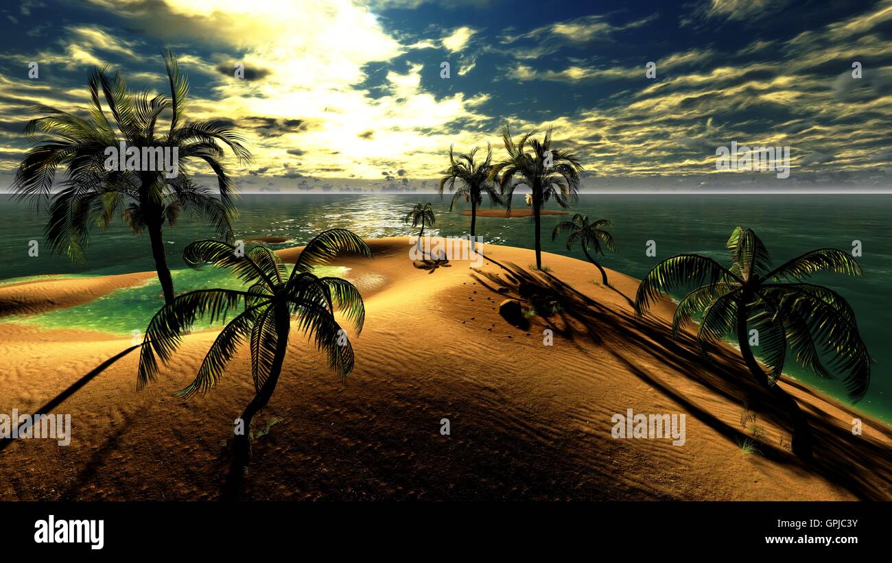 Hawaiian tropical scene hi-res stock photography and images - Alamy
