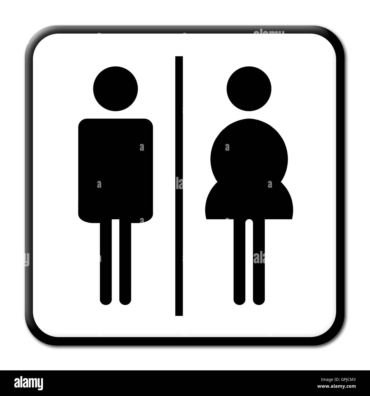 Man & Woman restroom sign Stock Photo Alamy