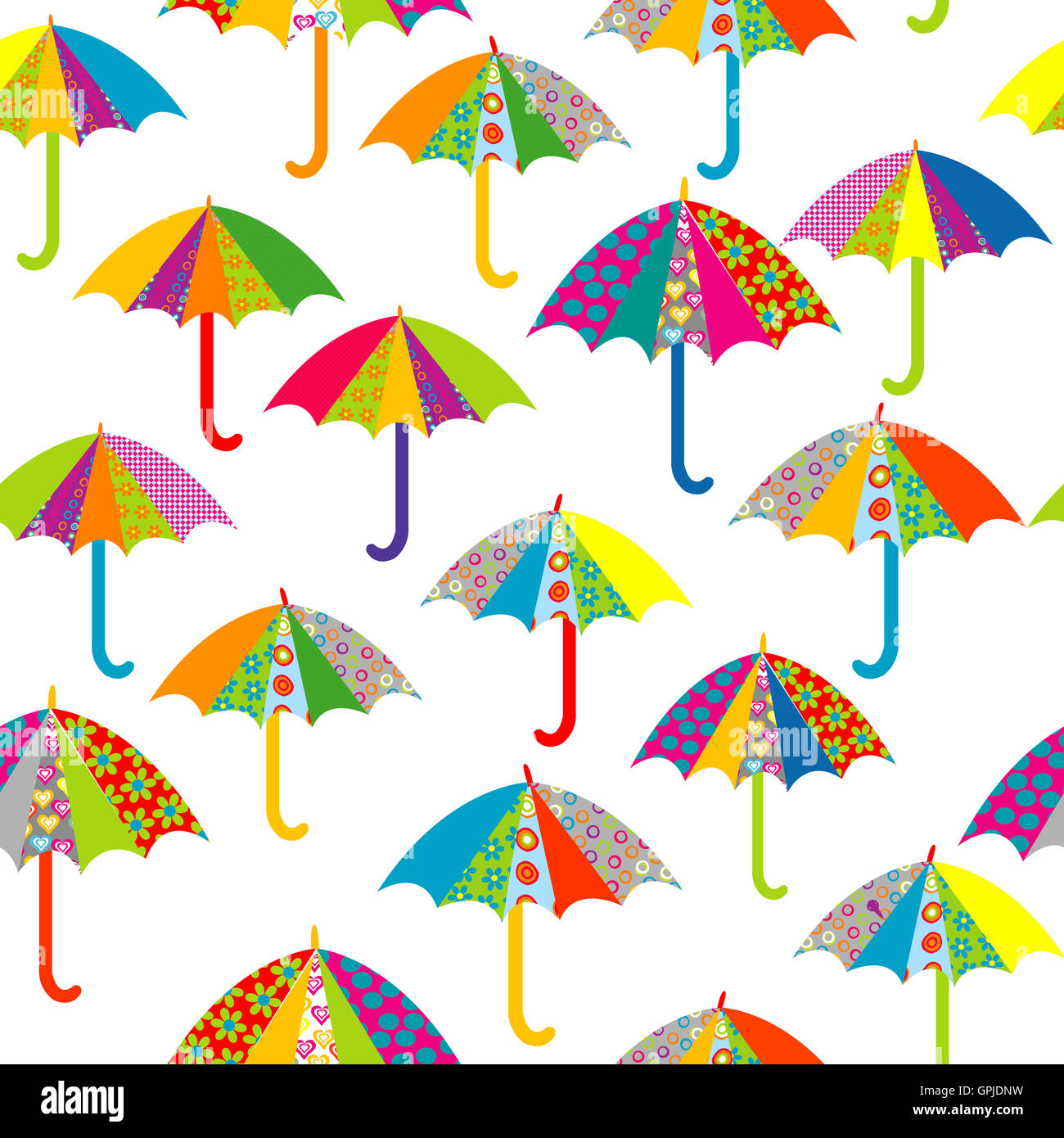 Seamless pattern with umbrellas Stock Photo - Alamy