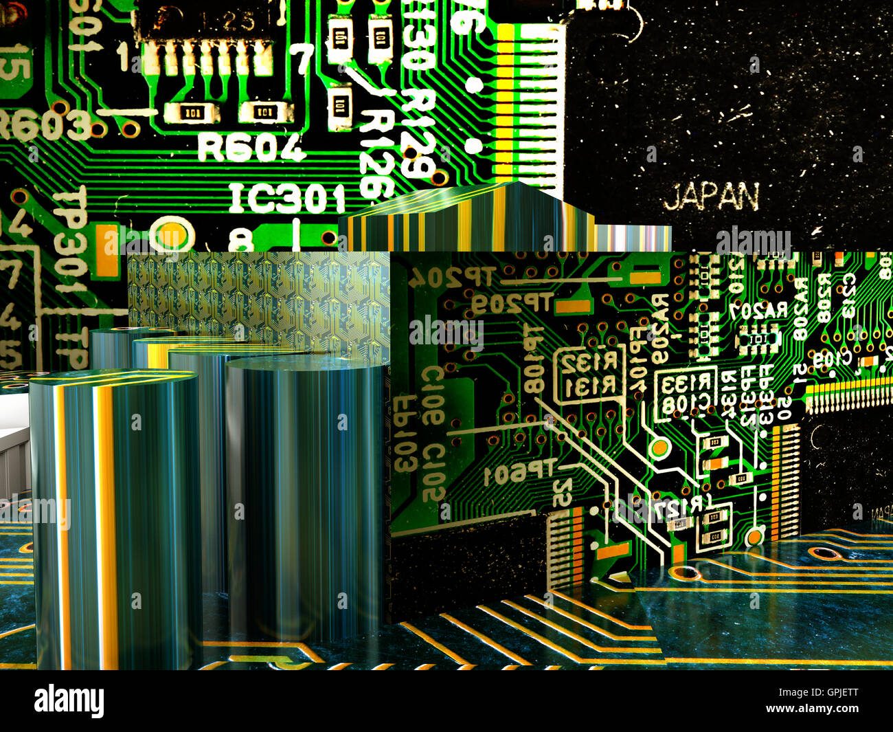 Japanese electronic factory Stock Photo Alamy