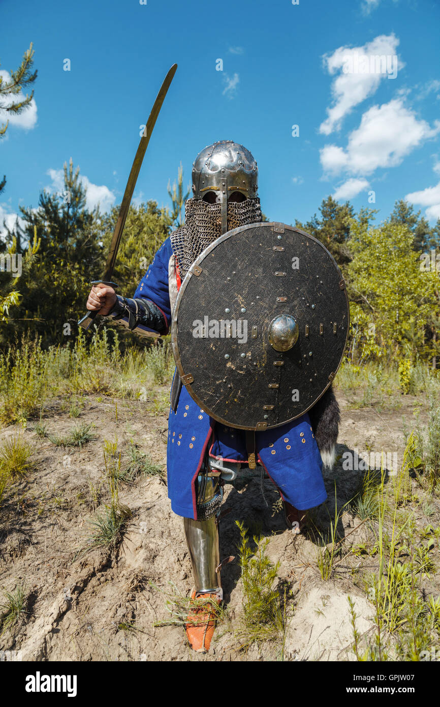 Mongol horde warrior Stock Photo