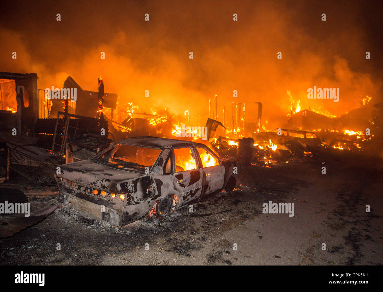 San Bernardino, California, USA. 16th Aug, 2016. Vehicles and