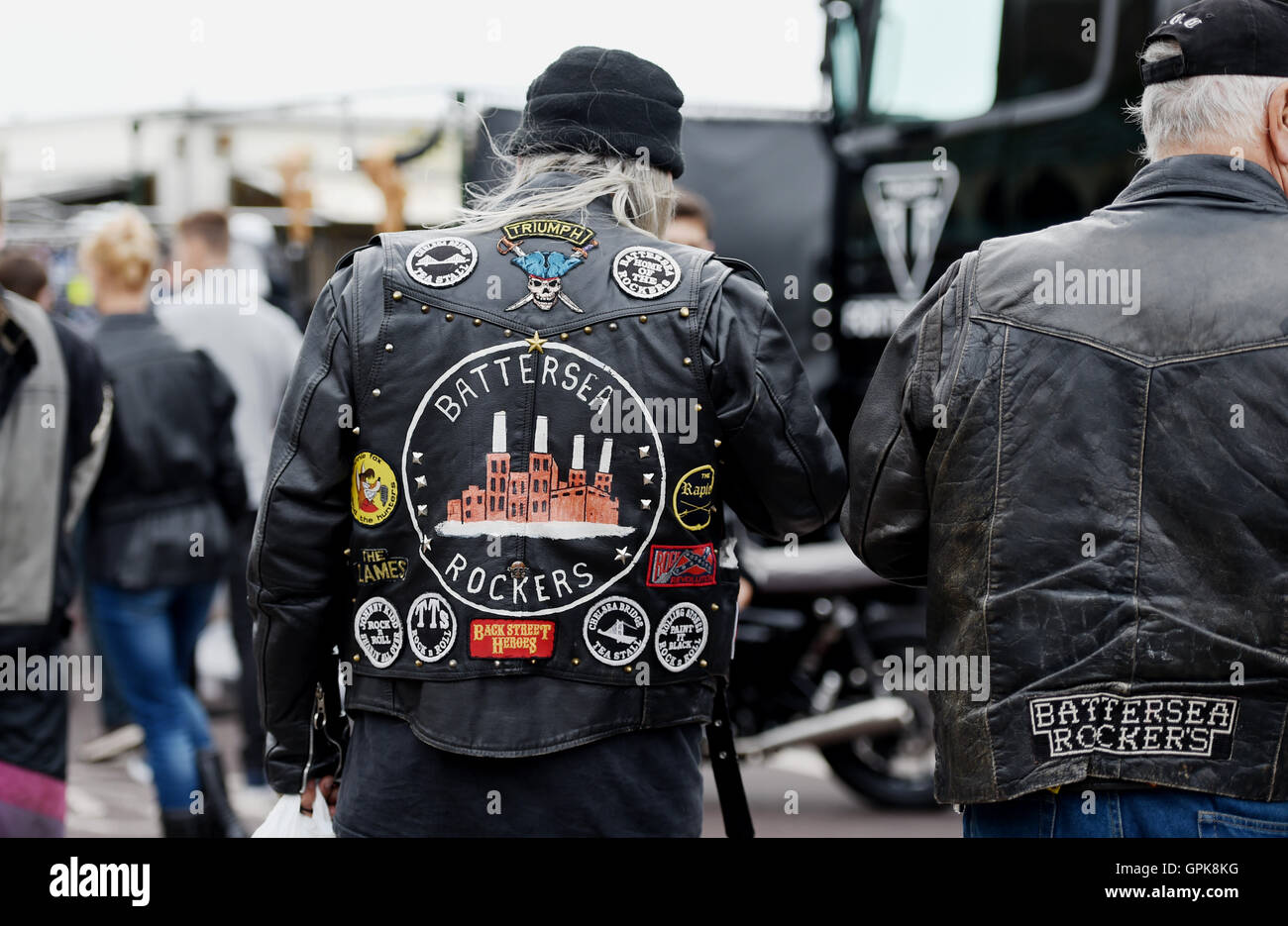 thumbnail image 2 of MDM Men’s Black Leather Rocker Jacket – Punk Motorcycle & Rockabilly Style 2 of 3