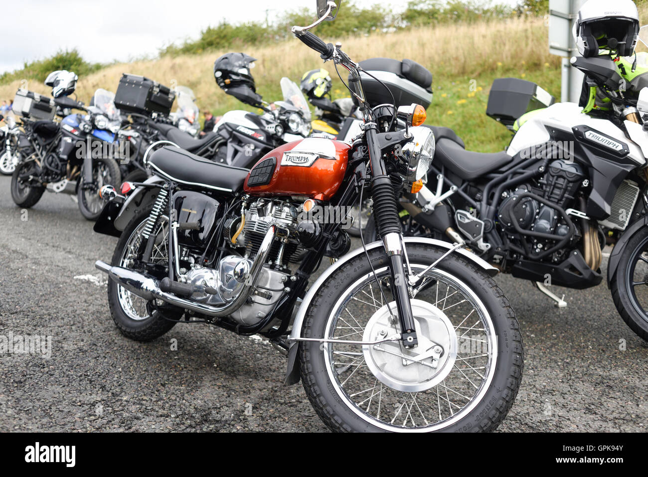 Mansfield,Nottinghamshire,UK.04th September 2016Triumph motorcycles