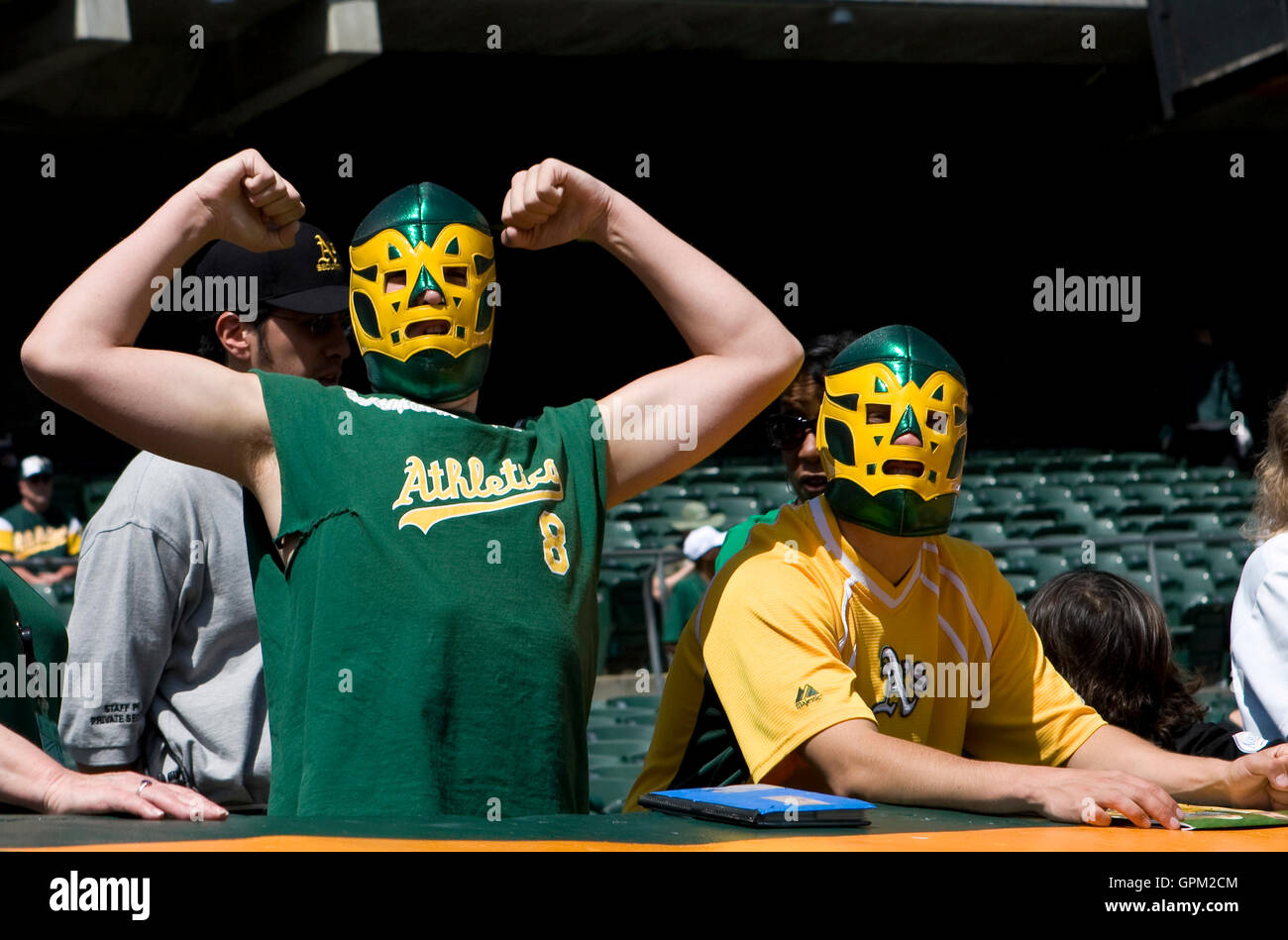 April 18, 2010; Oakland, CA, USA; Oakland Athletics fans before the