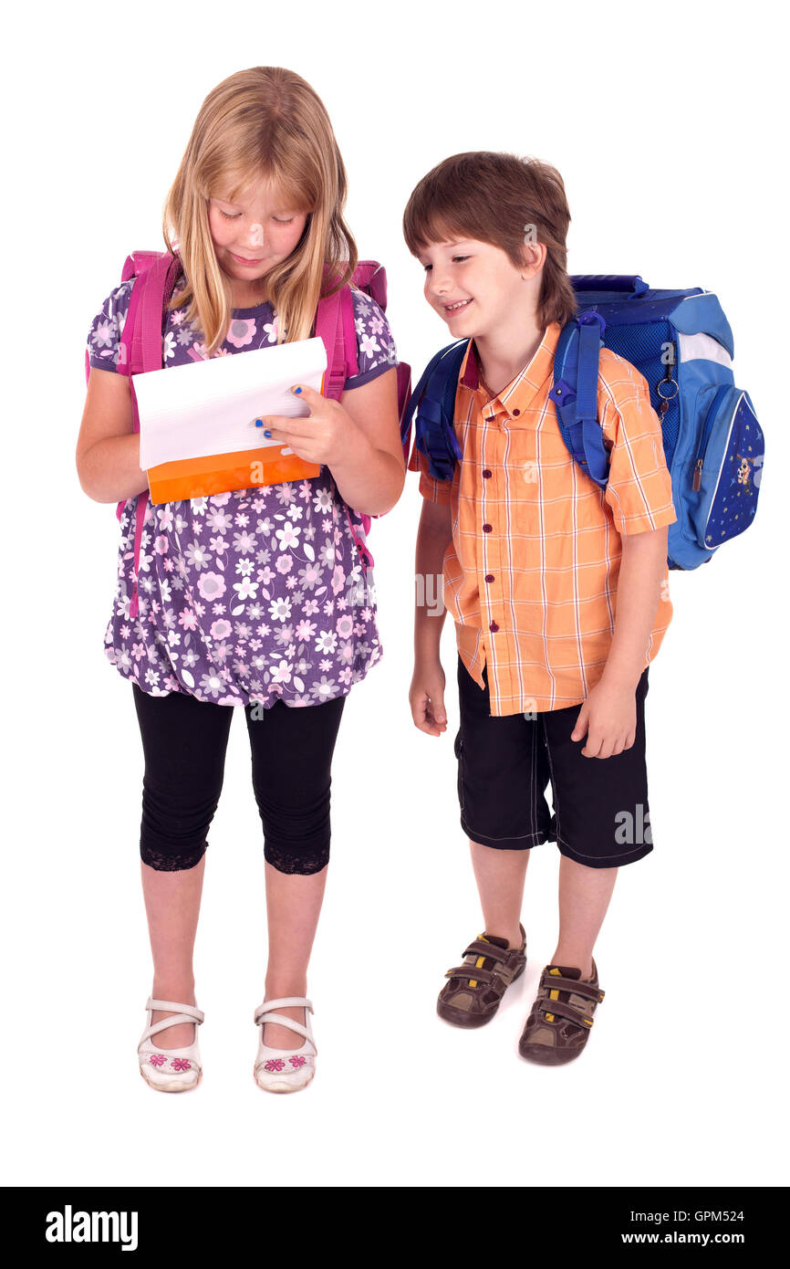 Kids Posing For Back To School Theme Stock Photo Alamy