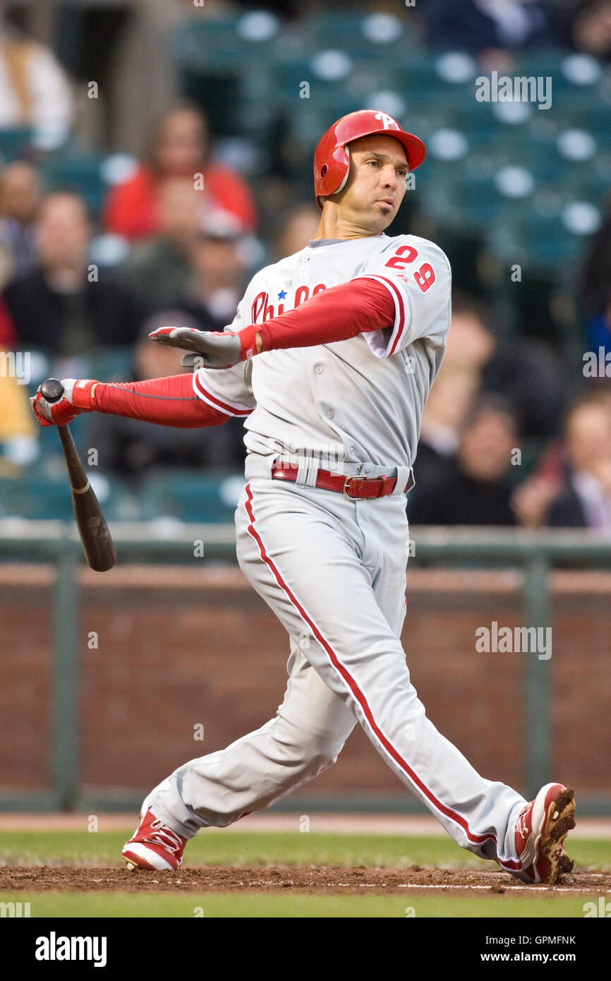 Philadelphia Phillies left fielder Raul Ibanez during a baseball