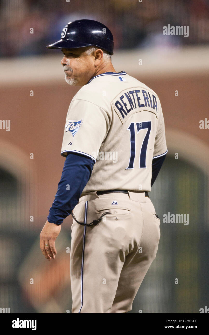 May 11, 2010; San Francisco, CA, USA; San Diego Padres first base coach