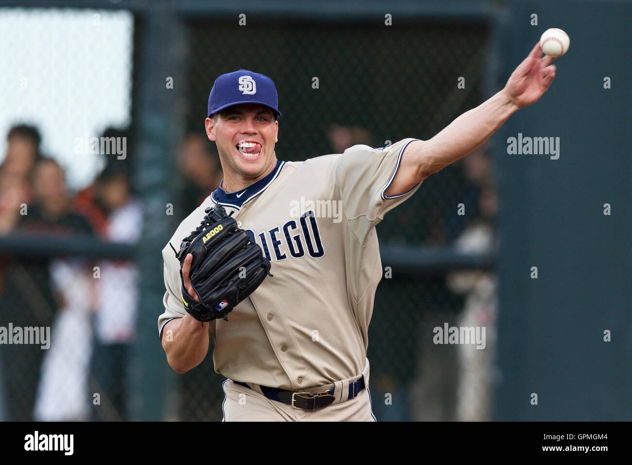 May 12, 2010; San Francisco, CA, USA; San Diego Padres starting pitcher  Clayton Richard (33) before the game against the San Francisco Giants at  AT&T Park. San Diego defeated San Francisco 5-2 Stock Photo - Alamy