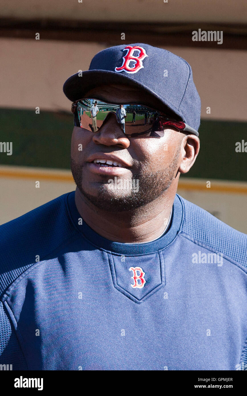 July 19, 2010; Oakland, CA, USA;  Boston Red Sox designated hitter David Ortiz (34) before the game against the Oakland Athletics at Oakland-Alameda County Coliseum. Boston defeated Oakland 2-1. Stock Photo