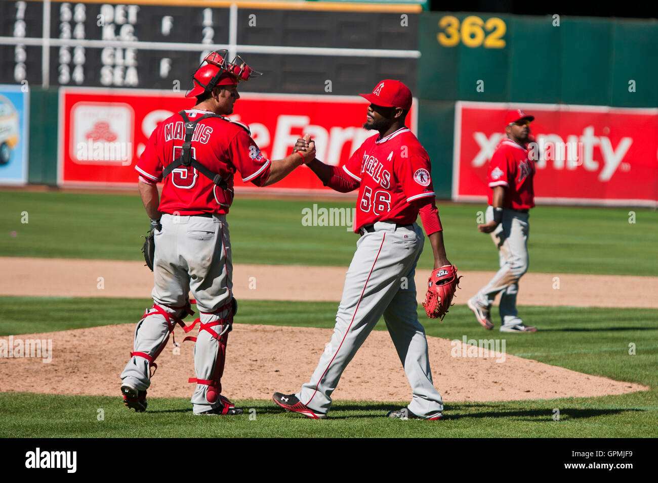 September 5, 2010; Oakland, CA, USA; Los Angeles Angels relief pitcher