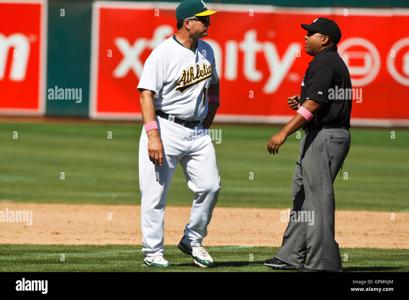 September 5, 2010; Oakland, CA, USA;  during the sixth inning at Oakland-Alameda County Coliseum. Stock Photo