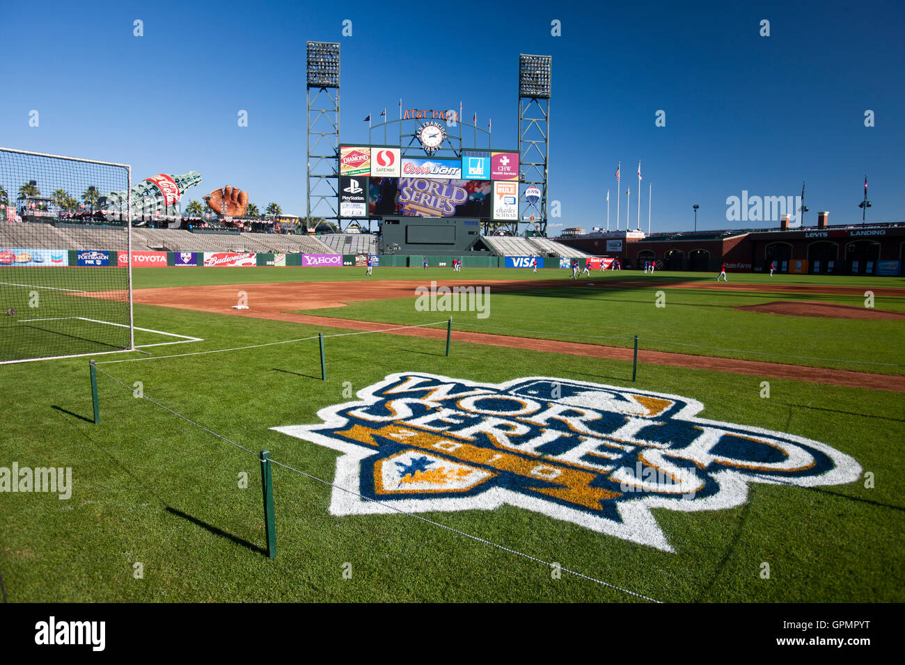 October 26, 2010; San Francisco, CA, USA;  General view of AT&T Park during practice the day before game one of the 2010 World Series between the San Francisco Giants and the Texas Rangers. Stock Photo
