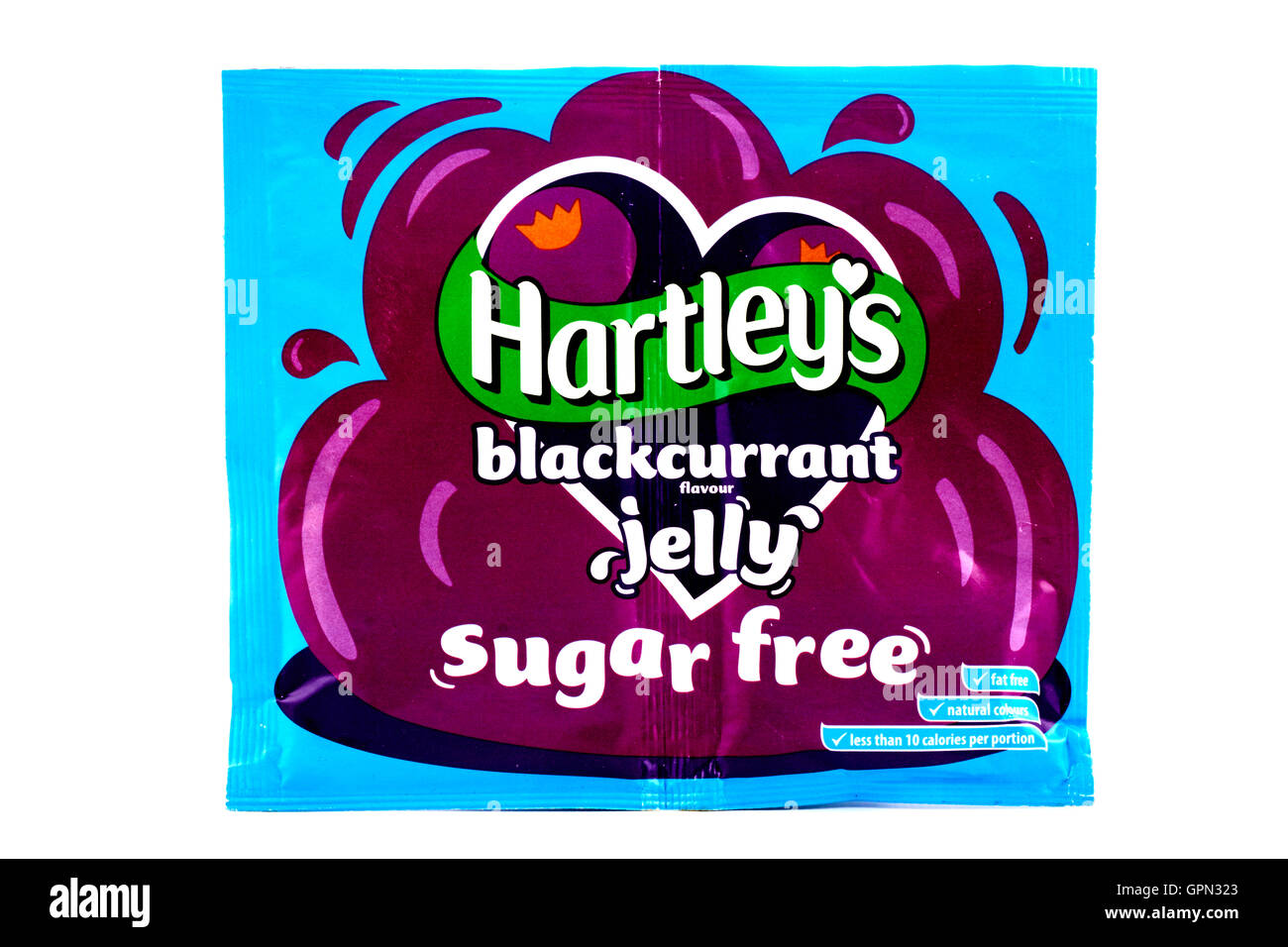Hartley's Blackcurrant Flavour Sugar Free Jelly Stock Photo