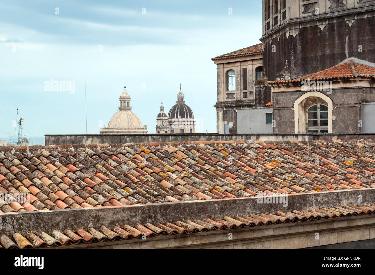Rooftops in Catania, Sicily, Italy Stock Photo