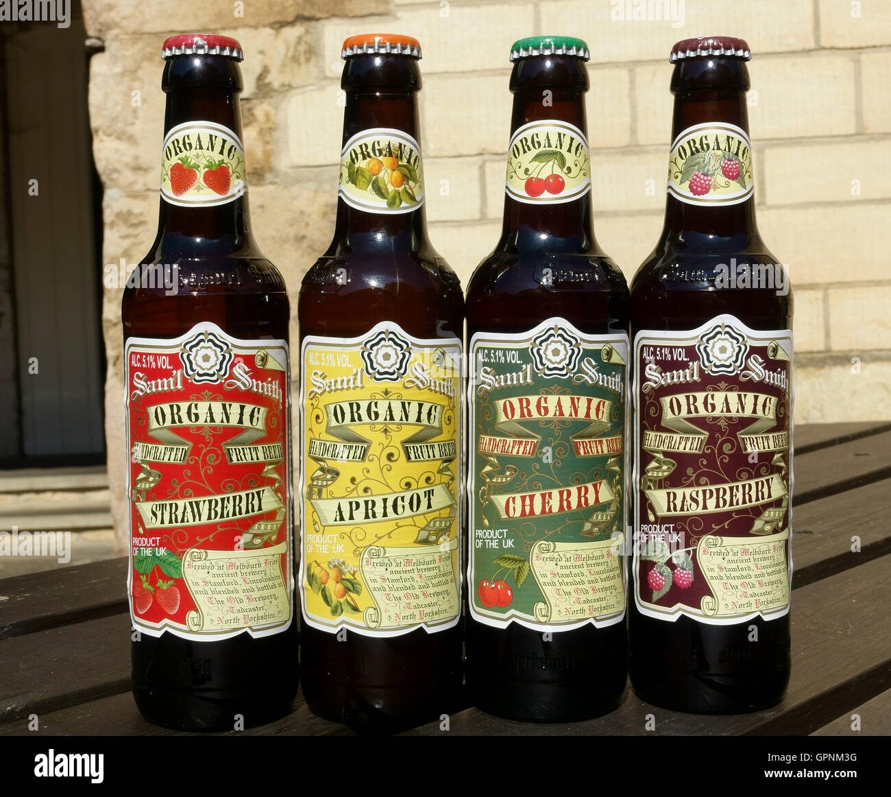 Four fruit beers which are brewed at the Melbourne Brothers All Saint's