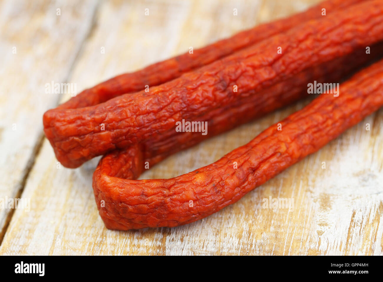 Kabanos, traditional Polish smoked sausage Stock Photo - Alamy