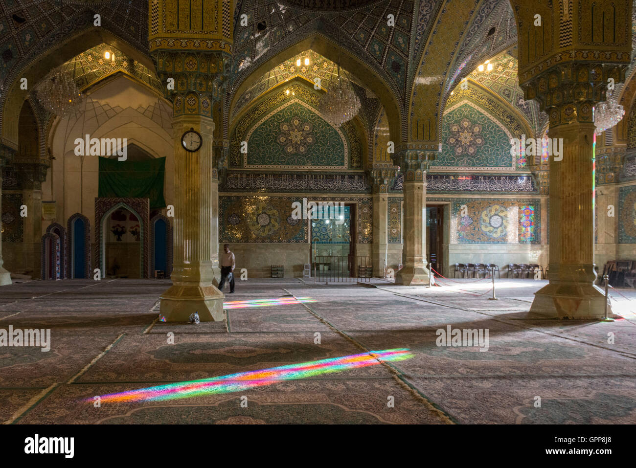 Qom, Emam Hasan Askari (Imam Hassan) Mosque, Pillars Stock Photo