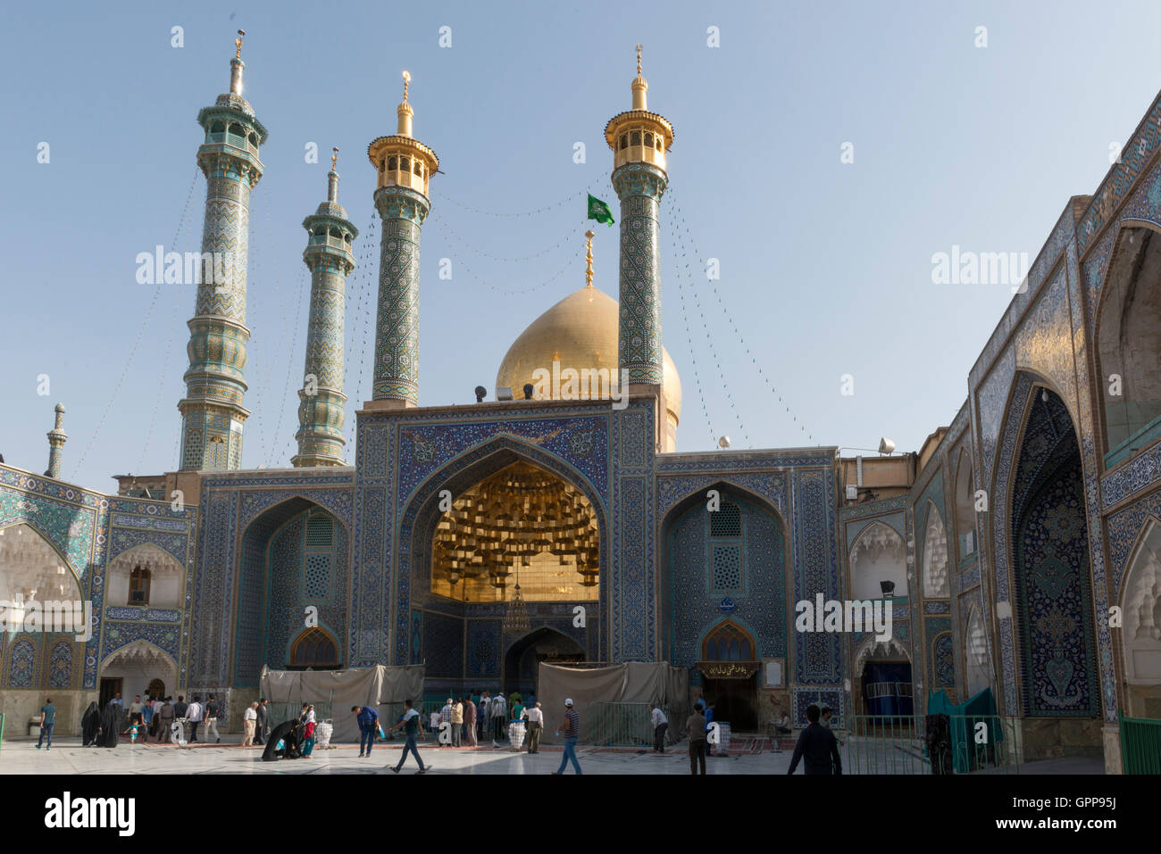 Qom, Courtyard Outside Fatima Masumeh Shrine (Fātimah al-Ma‘sūmah, Sister Of ‘Alī al-Riđā) Stock Photo