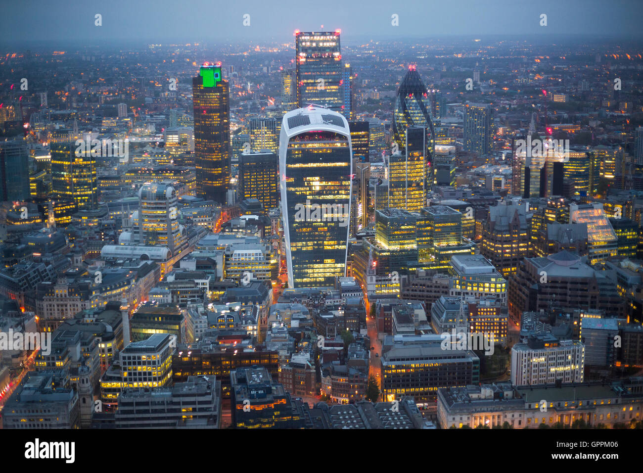 City of London at night Stock Photo