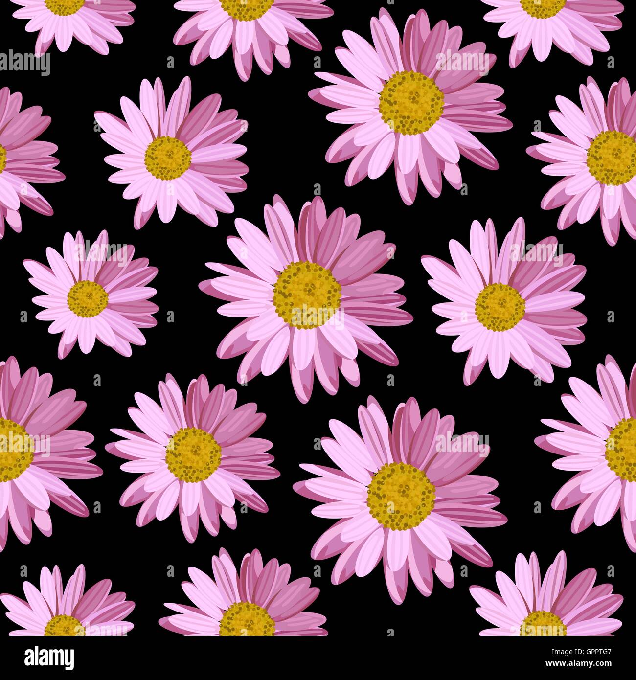 Seamless pattern with daisy flowers Stock Vector Image & Art - Alamy