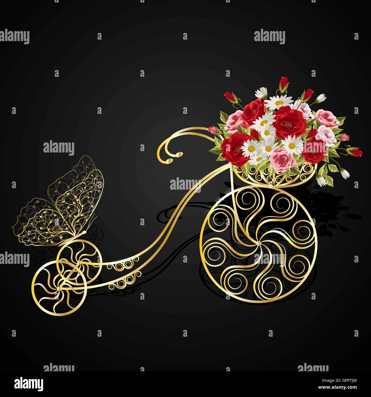 Bike shadow provence Stock Vector Images Alamy