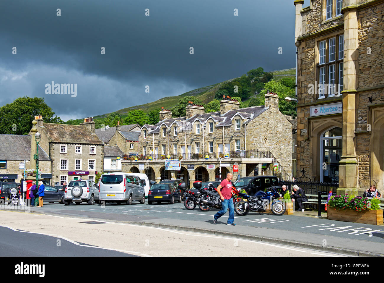 The market square, Settle, North Yorkshire, England UK Stock Photo