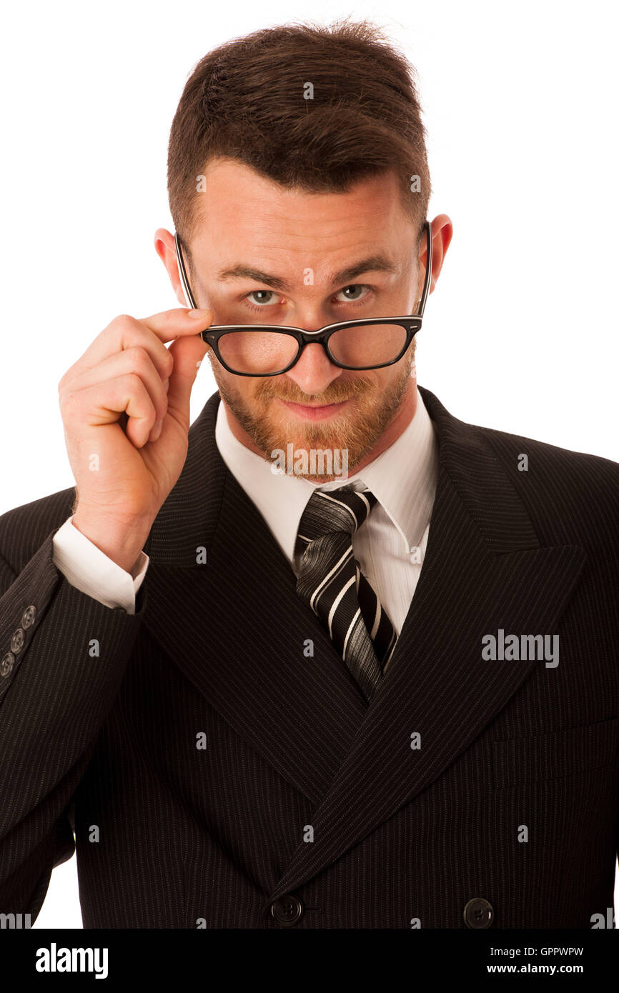 Looking over glasses hi-res stock photography and images - Alamy