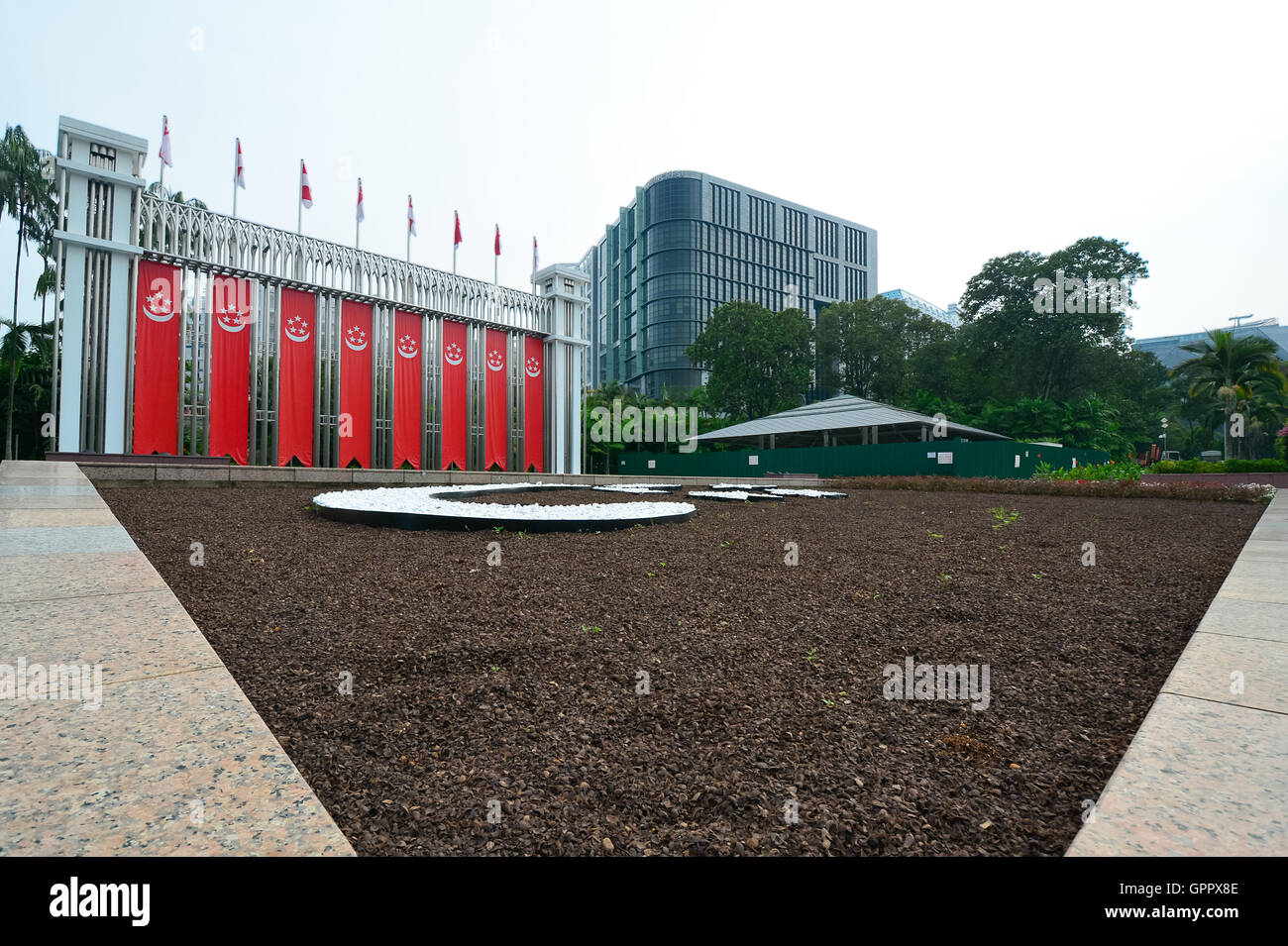 Festival arch of the Istana Park, Singapore Stock Photo