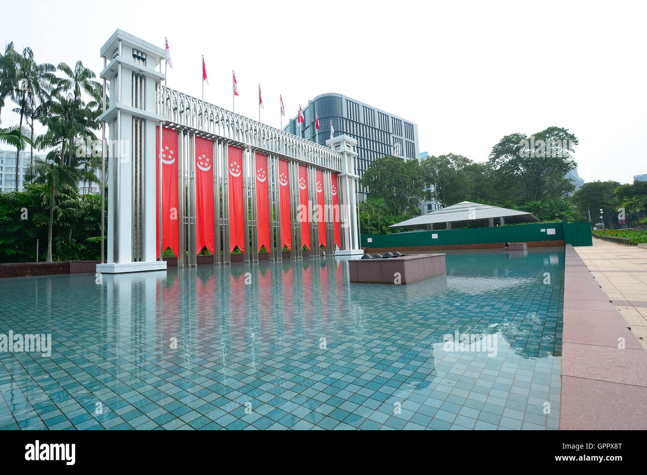 Festival arch of the Istana Park, Singapore Stock Photo