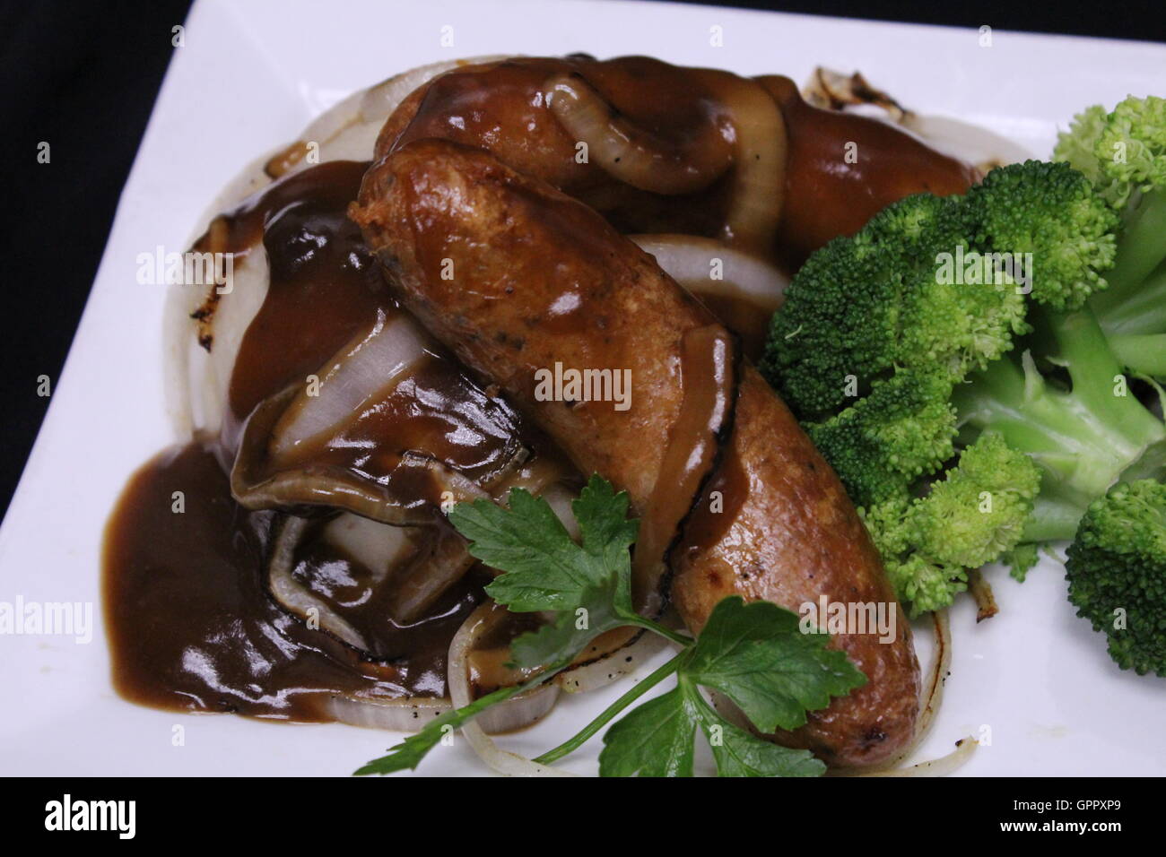 Bangers and Mash Stock Photo Alamy