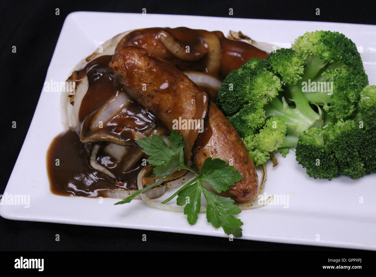 Bangers and Mash Stock Photo Alamy