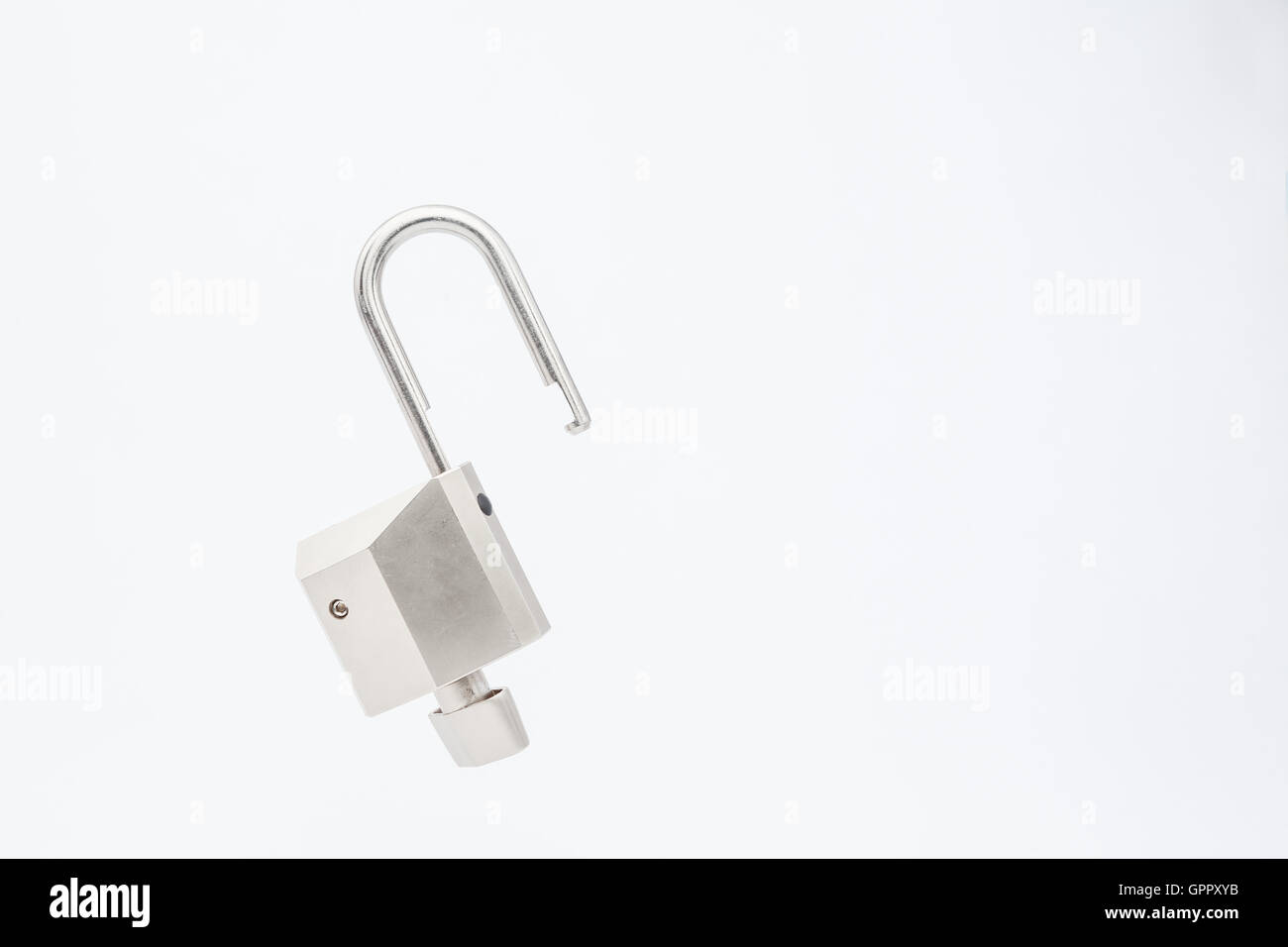 the padlock without a key which anyone can open and close it Stock