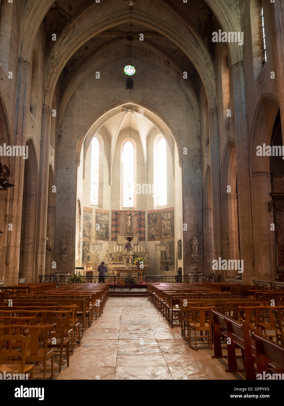 Église Saint Didier interior Stock Photo