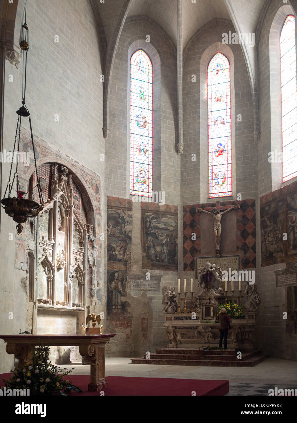 Église Saint Didier interior Stock Photo